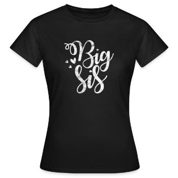 Grande sœur Frère frères et sœurs Cadeau - T-shirt Femme - noir - Devant - AI Model Female 172 dark (172cm)