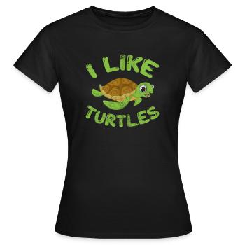 Tortue - T-shirt Femme - noir - Devant - AI Model Female 172 dark (172cm)