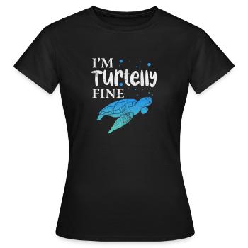 Tortue - T-shirt Femme - noir - Devant - AI Model Female 172 dark (172cm)
