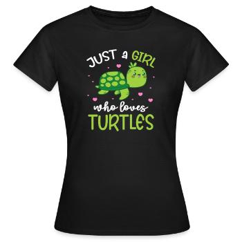 Tortue Tortue Sea Créatures marines Cadeau - T-shirt Femme - noir - Devant - AI Model Female 172 dark (172cm)