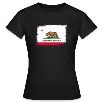 California - Women's T-Shirt - black - Front - AI Model Female 172 dark (172cm)