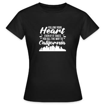 California - Women's T-Shirt - black - Front - AI Model Female 172 dark (172cm)