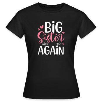 Older sister - Women's T-Shirt - black - Front - AI Model Female 172 dark (172cm)