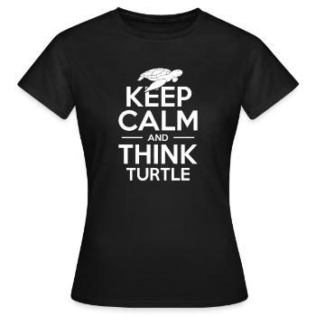 Tortue Tortue Sea Créatures marines Cadeau - T-shirt Femme - noir - Devant - AI Model Female 172 dark (172cm)