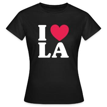 Los Angeles - Frauen T-Shirt - Schwarz - Vorne - AI Model Female 172 dark (172cm)