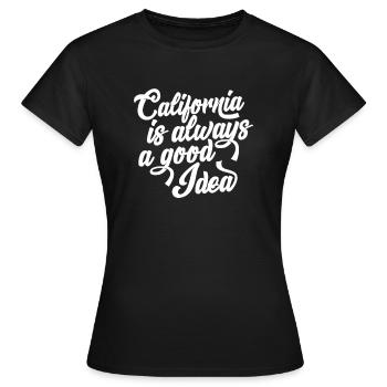 California - Women's T-Shirt - black - Front - AI Model Female 172 dark (172cm)