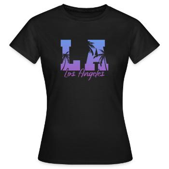 Los Angeles - Frauen T-Shirt - Schwarz - Vorne - AI Model Female 172 dark (172cm)