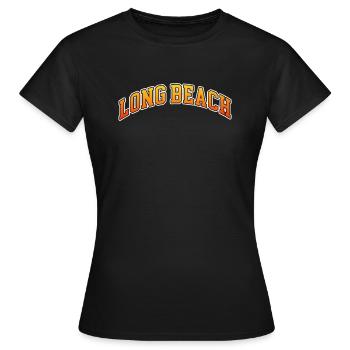 Plage de Long - T-shirt Femme - noir - Devant - AI Model Female 172 dark (172cm)