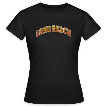 Long Beach Californie États-Unis Amérique LA Cadeau - T-shirt Femme - noir - Devant - AI Model Female 172 dark (172cm)