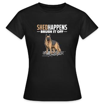 Berger allemand - T-shirt Femme - noir - Devant - AI Model Female 172 dark (172cm)