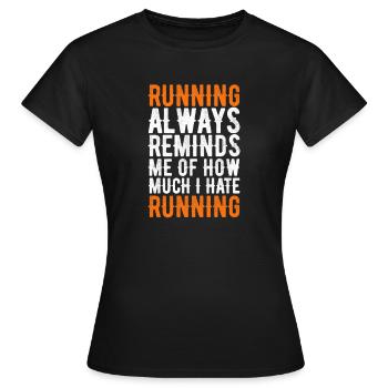 Courir - T-shirt Femme - noir - Devant - AI Model Female 172 dark (172cm)