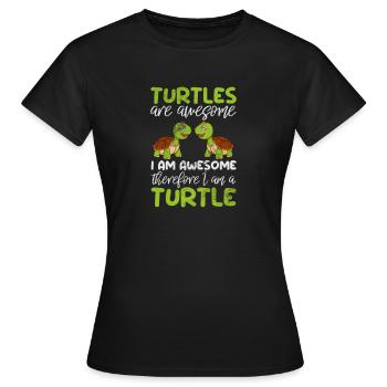 Tortue - T-shirt Femme - noir - Devant - AI Model Female 172 dark (172cm)