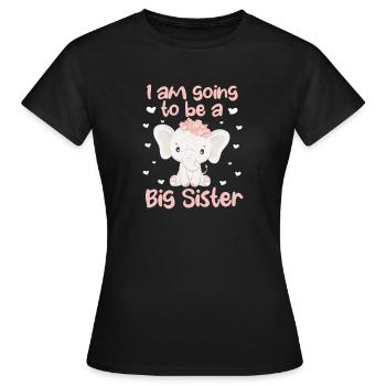 Older sister - Women's T-Shirt - black - Front - AI Model Female 172 dark (172cm)