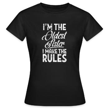 Soeur Frère Frères et sœurs Cadeau de famille - T-shirt Femme - noir - Devant - AI Model Female 172 dark (172cm)