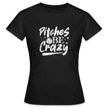 Softball - Frauen T-Shirt - Schwarz - Vorne - AI Model Female 172 dark (172cm)