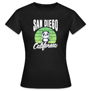 San Diego - Women's T-Shirt - black - Front - AI Model Female 172 dark (172cm)