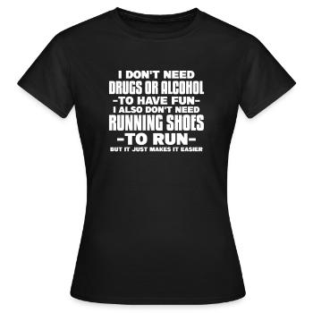 Courir - T-shirt Femme - noir - Devant - AI Model Female 172 dark (172cm)