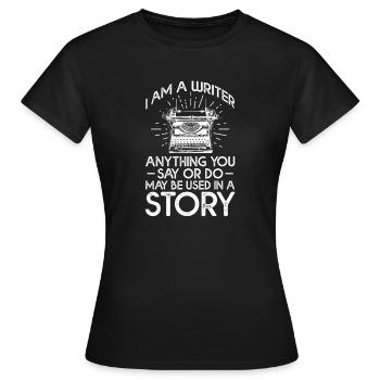 Auteur - T-shirt Femme - noir - Devant - AI Model Female 172 dark (172cm)