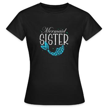 Soeur Frère Frères et sœurs Cadeau de famille - T-shirt Femme - noir - Devant - AI Model Female 172 dark (172cm)