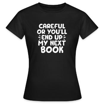 Author - Women's T-Shirt - black - Front - AI Model Female 172 dark (172cm)