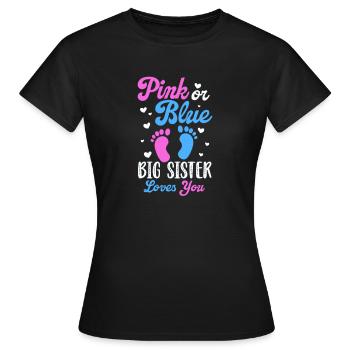 Older sister - Women's T-Shirt - black - Front - AI Model Female 172 dark (172cm)