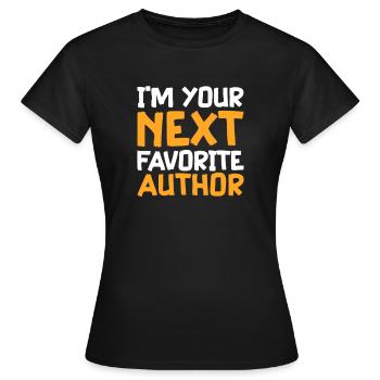 Author - Women's T-Shirt - black - Front - AI Model Female 172 dark (172cm)