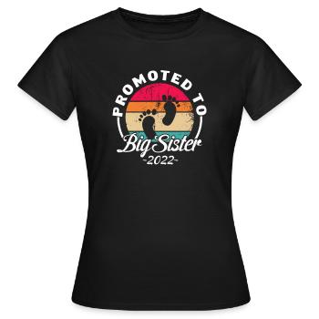 Older sister - Women's T-Shirt - black - Front - AI Model Female 172 dark (172cm)