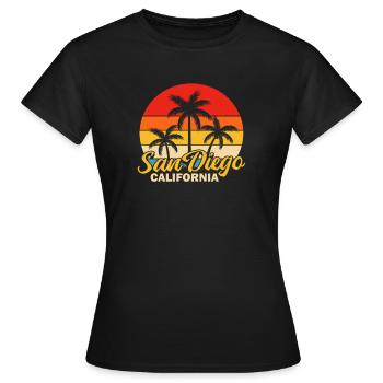 San Diego - Women's T-Shirt - black - Front - AI Model Female 172 dark (172cm)
