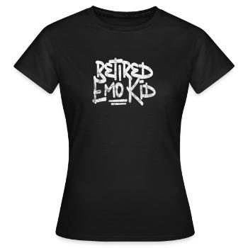 Retraite Emo - T-shirt Femme - noir - Devant - AI Model Female 172 dark (172cm)