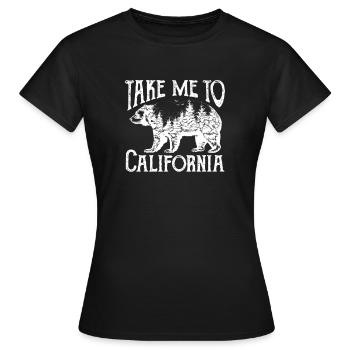 Kalifornien - Frauen T-Shirt - Schwarz - Vorne - AI Model Female 172 dark (172cm)