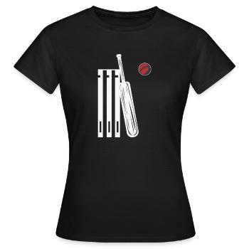 Cricket - Frauen T-Shirt - Schwarz - Vorne - AI Model Female 172 dark (172cm)