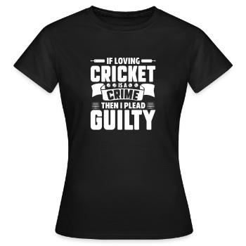 Cricket - Frauen T-Shirt - Schwarz - Vorne - AI Model Female 172 dark (172cm)