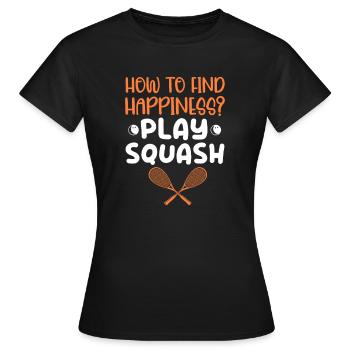 Squash - Women's T-Shirt - black - Front - AI Model Female 172 dark (172cm)