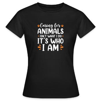 Sauvetage d’animaux - T-shirt Femme - noir - Devant - AI Model Female 172 dark (172cm)