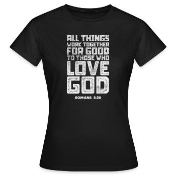 Bible - T-shirt Femme - noir - Devant - AI Model Female 172 dark (172cm)
