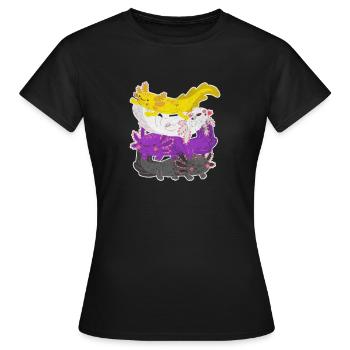Axolotl Aquatic Animal Water Gift - Women's T-Shirt - black - Front - AI Model Female 172 dark (172cm)