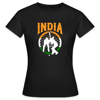 Cricket - Frauen T-Shirt - Schwarz - Vorne - AI Model Female 172 dark (172cm)