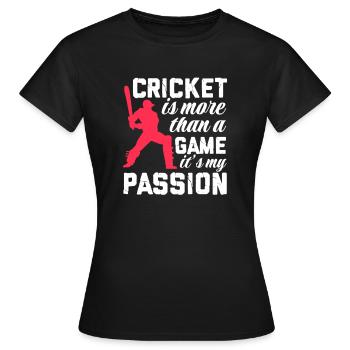 Cricket - Frauen T-Shirt - Schwarz - Vorne - AI Model Female 172 dark (172cm)