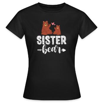 Soeur Frère Frères et sœurs Cadeau de famille - T-shirt Femme - noir - Devant - AI Model Female 172 dark (172cm)
