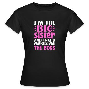 Older sister - Women's T-Shirt - black - Front - AI Model Female 172 dark (172cm)