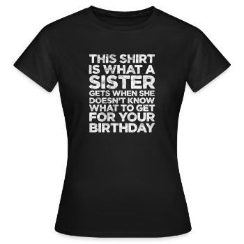 Soeur Frère Frères et sœurs Cadeau de famille - T-shirt Femme - noir - Devant - AI Model Female 172 dark (172cm)