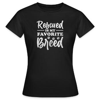 Animal Rescue Animal Rights Animal Love Pet Gift - T-shirt Femme - noir - Devant - AI Model Female 172 dark (172cm)