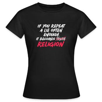 Atheist - Frauen T-Shirt - Schwarz - Vorne - AI Model Female 172 dark (172cm)