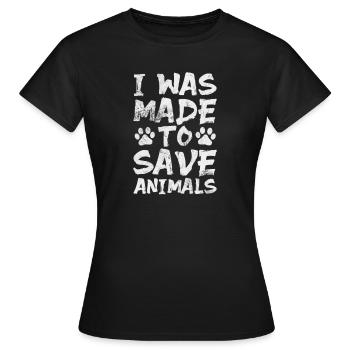 Animal Rescue Animal Rights Animal Love Pet Gift - T-shirt Femme - noir - Devant - AI Model Female 172 dark (172cm)