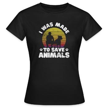 Animal Rescue Animal Rights Animal Love Pet Gift - T-shirt Femme - noir - Devant - AI Model Female 172 dark (172cm)