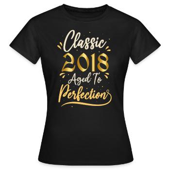 Geburtstag 2018 Geschenk 2018 Classic 2018 - Frauen T-Shirt - Schwarz - Vorne - AI Model Female 172 dark (172cm)