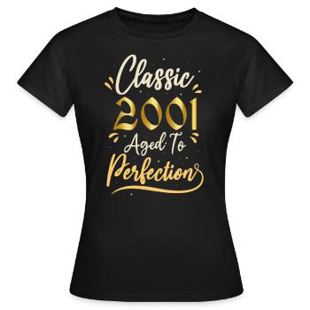 Geburtstag 2001 Geschenk 2001 Classic 2001 - Frauen T-Shirt - Schwarz - Vorne - AI Model Female 172 dark (172cm)