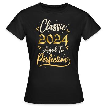 Geburtstag 2024 Geschenk 2024 Classic 2024 - Frauen T-Shirt - Schwarz - Vorne - AI Model Female 172 dark (172cm)