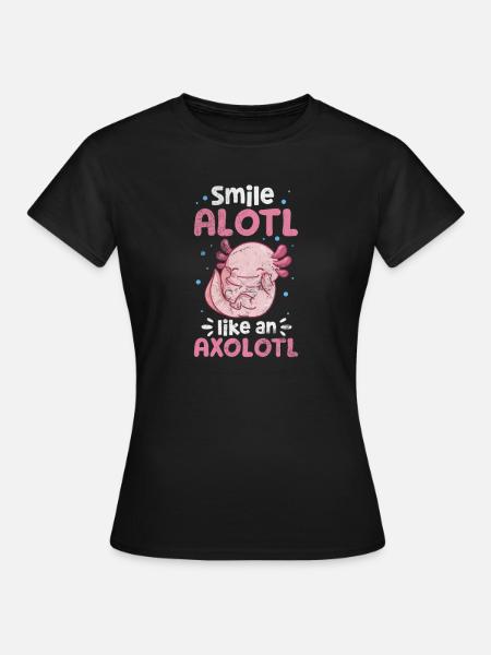 Axolotl Wassertier Wasser Geschenk - Frauen T-Shirt - Schwarz