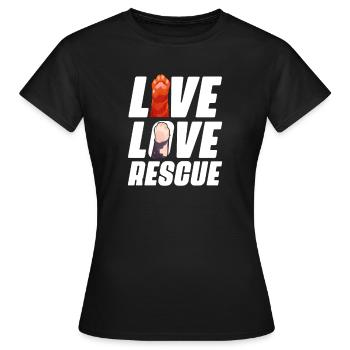 Sauvetage d’animaux - T-shirt Femme - noir - Devant - AI Model Female 172 dark (172cm)